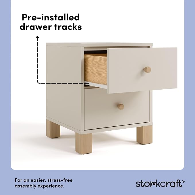 Storkcraft California 2 Drawer Nightstand - Image 5