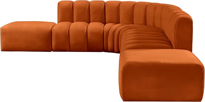 Meridian Furniture 103Cognac-S7A Arc Collection Modern | Contemporary Modular - Image 6