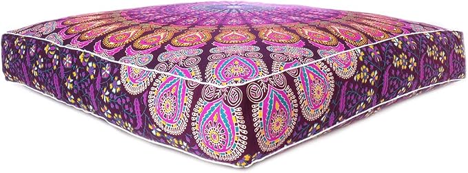 Mandala Floor Pillow Cover Meditation Cushion Seating Throw Hippie Round - Image 6