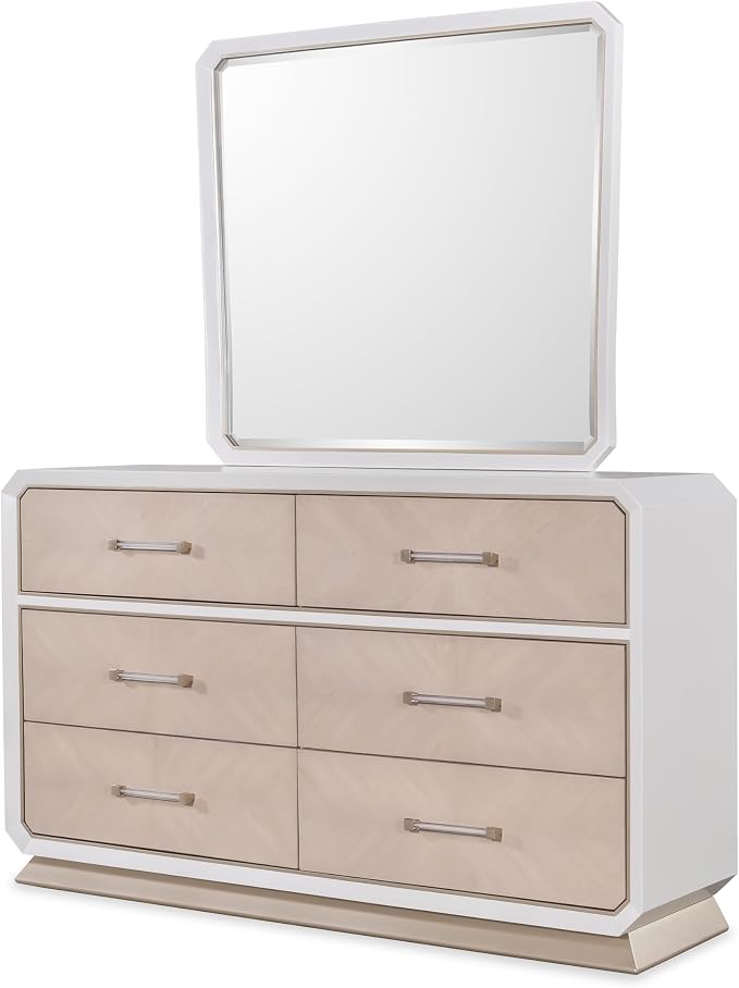 First of a Kind Dior Two Tone Luxury 5 Piece Queen Bedroom Set - Image 3