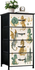 Dresser for Bedroom Dresser for Closet Dragon Baby Animals Watercolor Dressers by Unknown