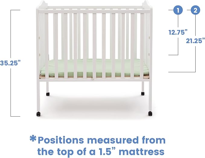 Delta Children Folding Portable Mini Baby Crib - Image 9