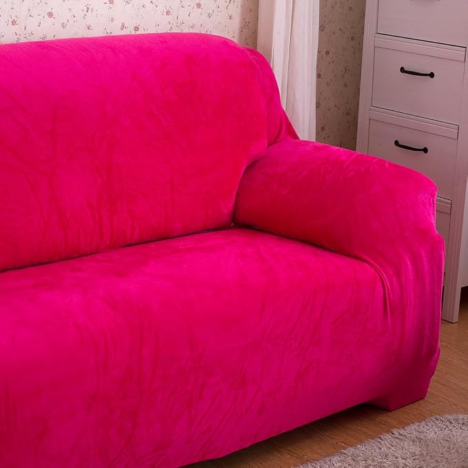 vctops 1-Piece Velvet Plush Stretch Chair Sofa Slipcover Soft Fuzzy Fluffy - Image 5