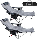 Reclining Camping Chair with Removable Footrest Lounge Chair with Headrest by POEPORE__LOOKGOODFEELGOOD