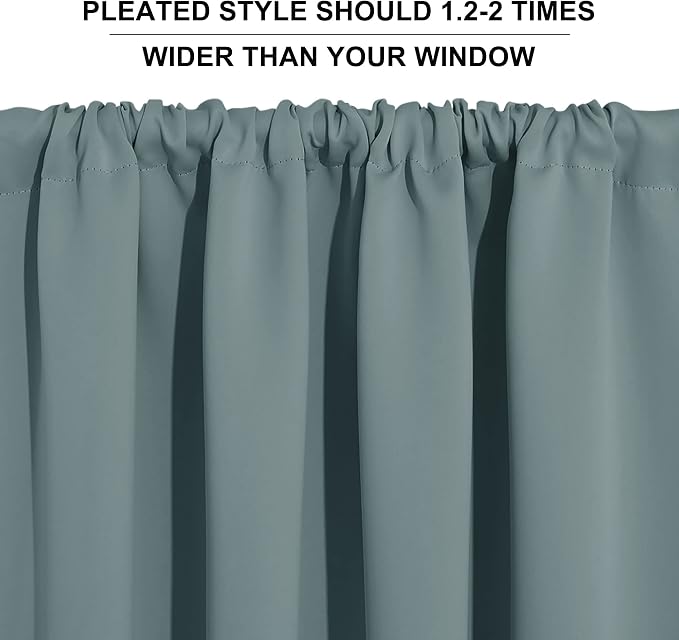 RYB HOME Cafe Blackout Curtains 24 inch Length, RV Curtains - Image 4