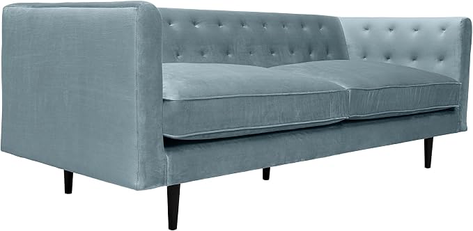 Armen Living Annabelle 80" Modern Bluestone Velvet Sofa - Image 3