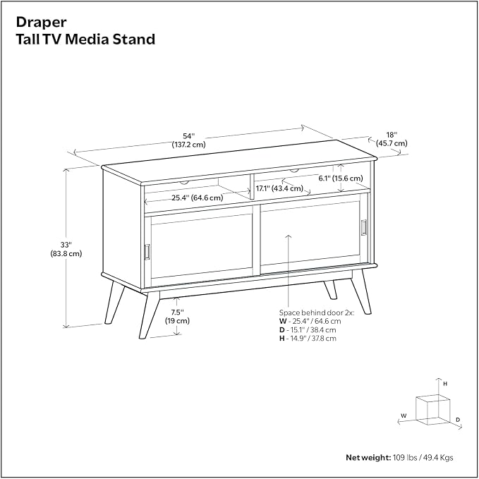 SIMPLIHOME Draper TV Stand - Image 13