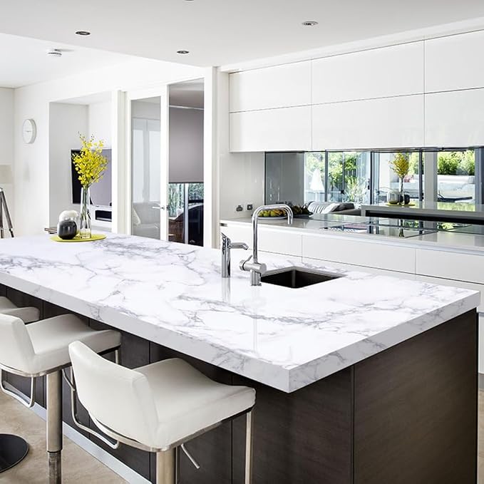 Arthome White Marble Contact Paper - Image 3