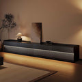 POVISON Fully-Assembled Mid Century Modern TV Stand, 118.11" Wood Media Console by POVISON