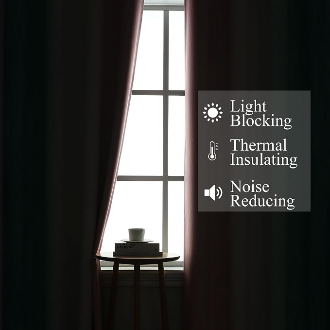 Estelar Textiler Pink and Teal Ombre Blackout Curtains - Image 3