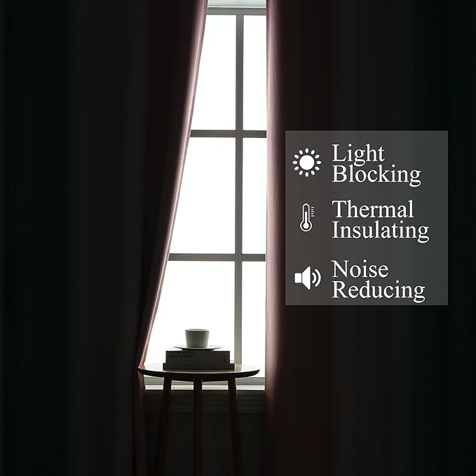 Estelar Textiler Pink and Teal Gradient Blackout Curtains - Image 3