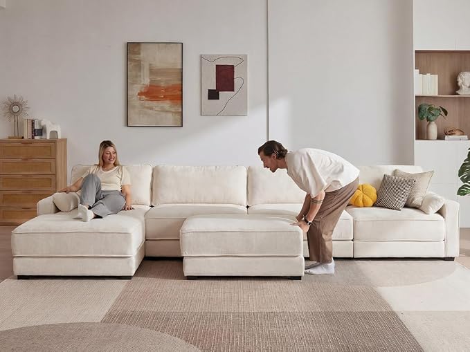 Vipbear 160" Oversized Modular Sectional Sofa, U Shaped Couch Set - Image 8