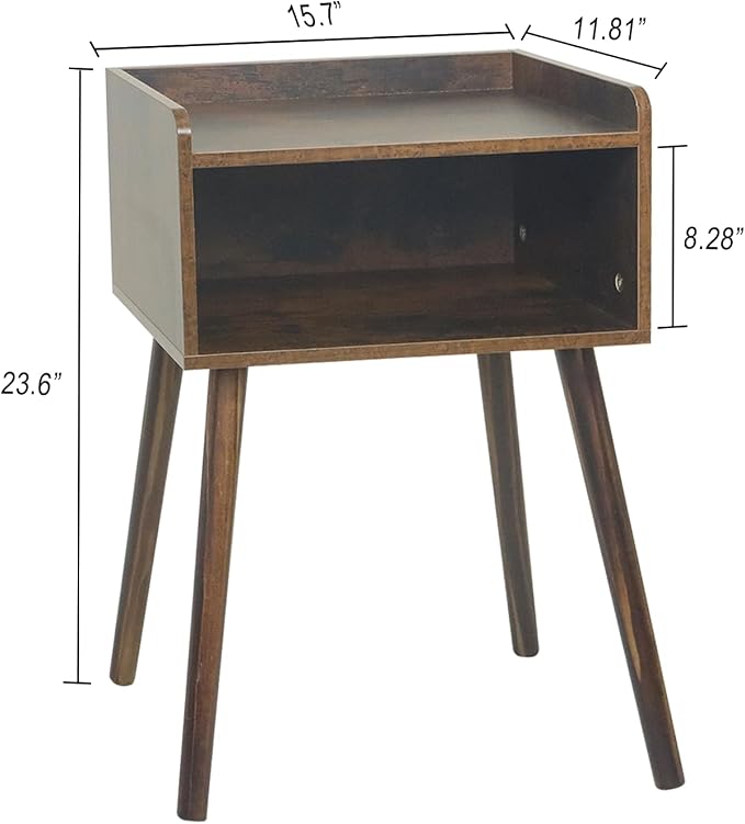 MaxSmeo Night Stand Set 2, Mid Century Modern Side Table Bedroom - Image 3
