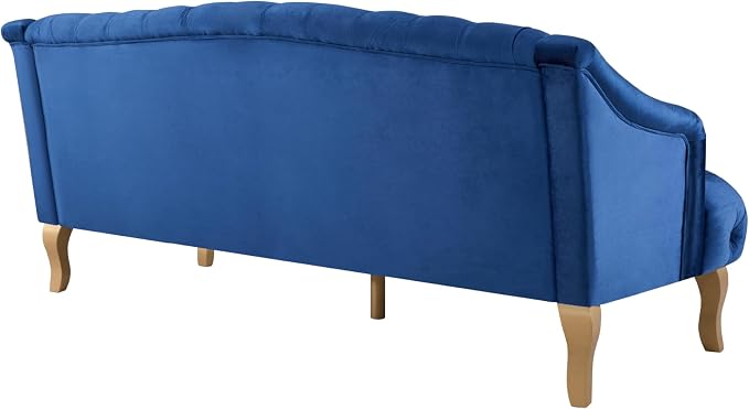 Christopher Knight Home Minxi Velvet Upholstered 3 Seater Sofa Couch, Wooden - Image 8