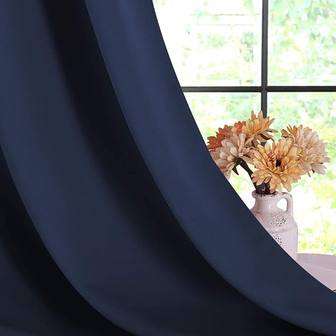 NICETOWN Navy Blackout Curtains - Image 6