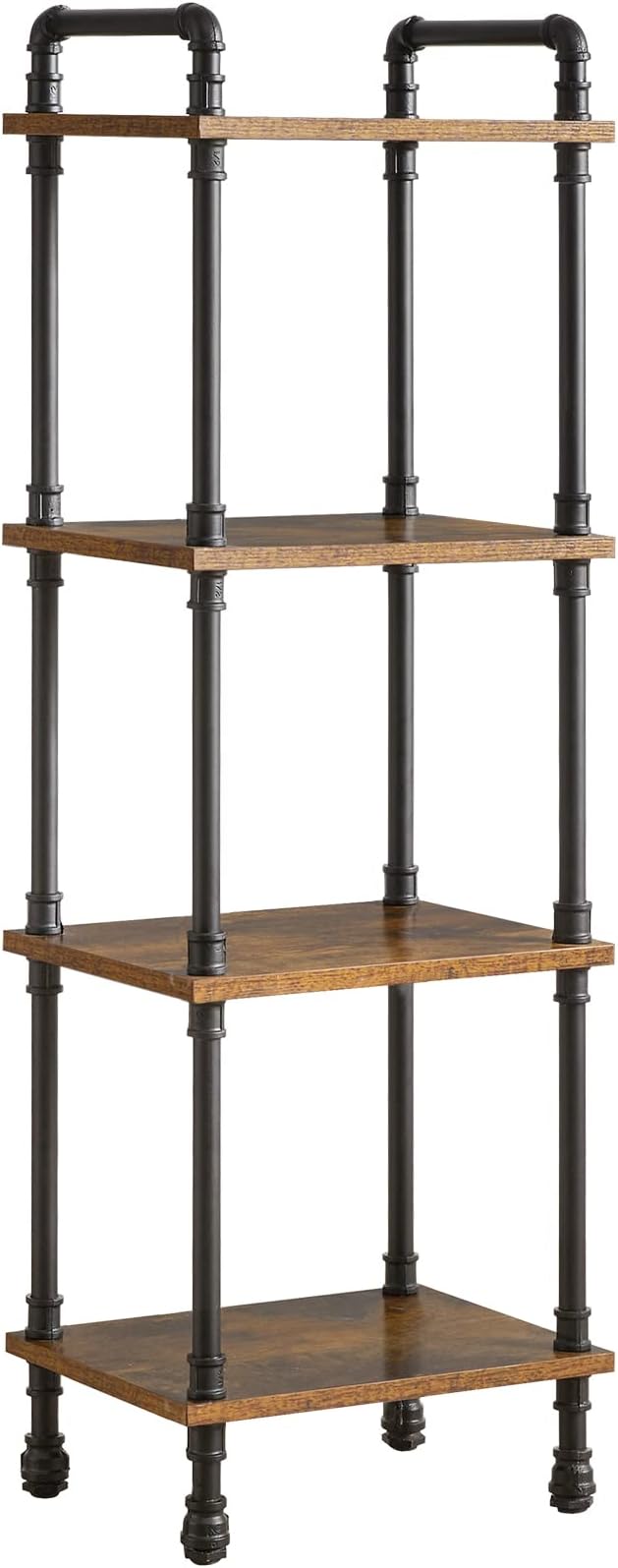 IBUYKE Industrial Pipe Ladder Shelf, 4-Tier Vintage Style Book Shelf, Free by IBUYKE
