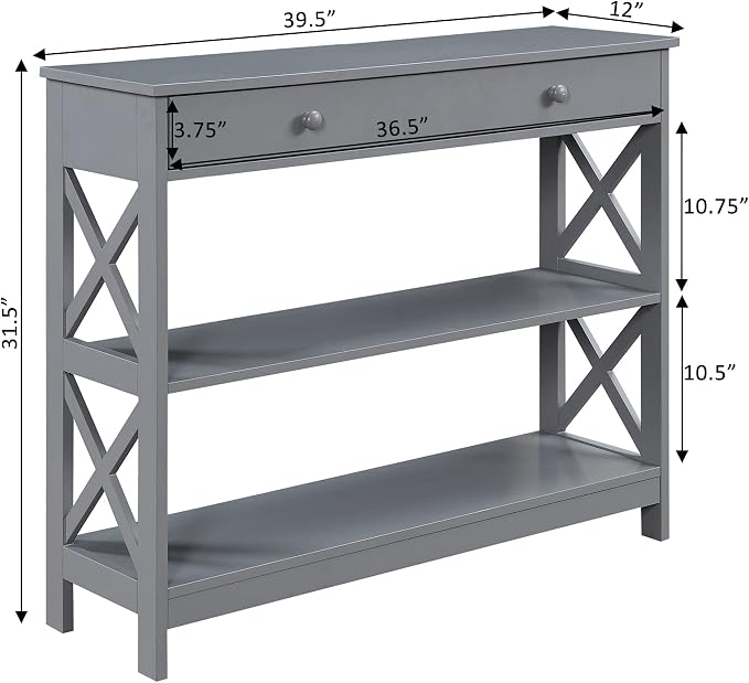Convenience Concepts Oxford 1-Drawer Console Table 39.5" - Image 3