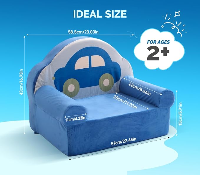 Snuggly Toddler Chair, Soft Kids Sofa - Image 2