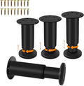 4 Pcs Adjustable Height Furniture Support Legs 4.72-7.48 inch, Metal Adjustable by Yoposeo