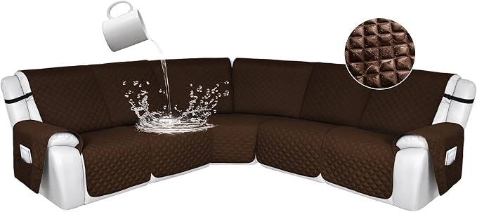 HDCAXKJ 100% Waterproof Reclining Sectional Couch Covers L Shape Recliner Sofa by HDCAXKJ