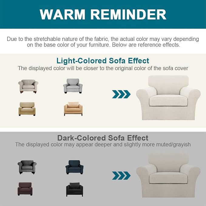 Turquoize 2 Piece Chair Covers Chair Slipcovers - Image 6