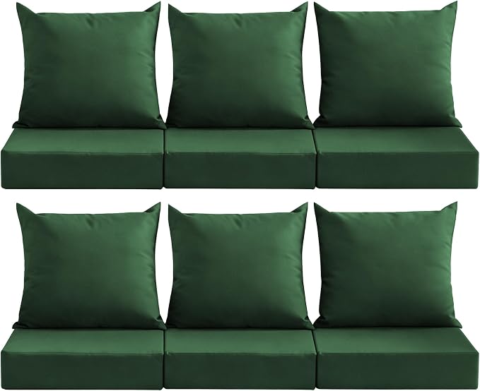 Outdoor Deep Seat Cushion Set, 24x24 Inch Water-Resistant & Fade-Resistant by MuaMelop