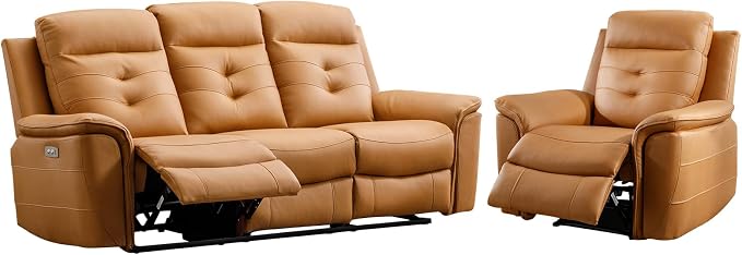 ANJ 2-Piece Oversied Faux Leather Power Recliner Sofa Set - Image 8