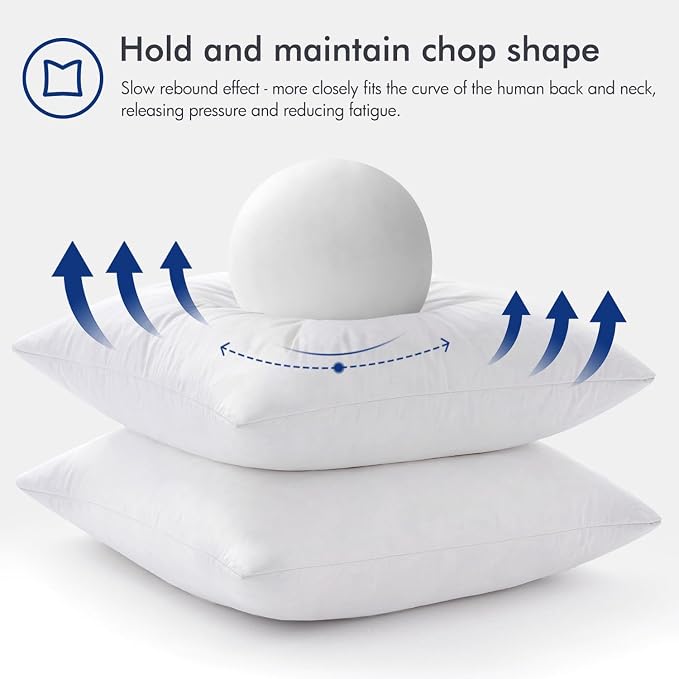 MIULEE Feather Pillow Insert 22x22, Decorative Down Throw Pillow Insert Fluffy - Image 5