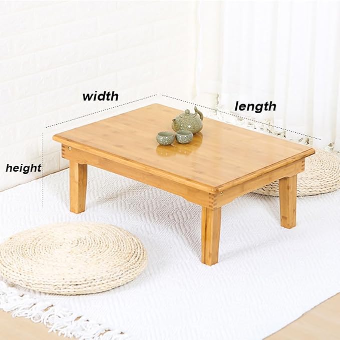 Foldable Bamboo Table, Japanese-Style Household Square Bamboo Table, Low Bamboo - Image 2