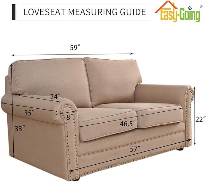 Easy-Going Stretch Loveseat Slipcover 1-Piece Sofa Cover Furniture Protector - Image 6