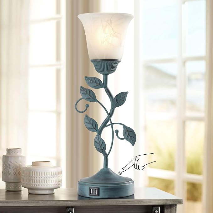 Vintage Touch Table Lamp for Living Room, 3-Way Dimmable Nightstand Lamp - Image 2