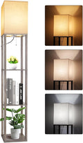 RUNTOP Floor Lamp with Shelves, Shelf Lamp with 3 Color Temperature LED Bulb by RUNTOP