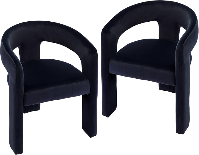 VESCASA Velvet Barrel Dining Chair by VESCASA
