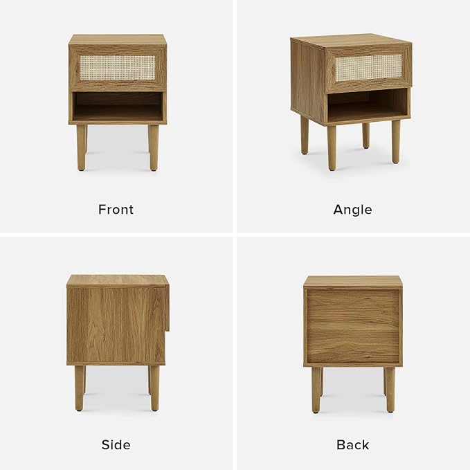 mopio Haylee Rattan Side Table, Small Accent Tables - Image 8