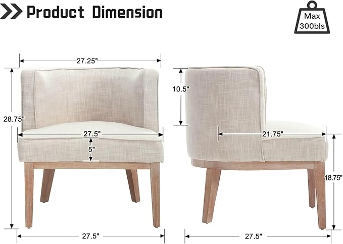 Beige Barrel Chairs Set of 2 - Image 2