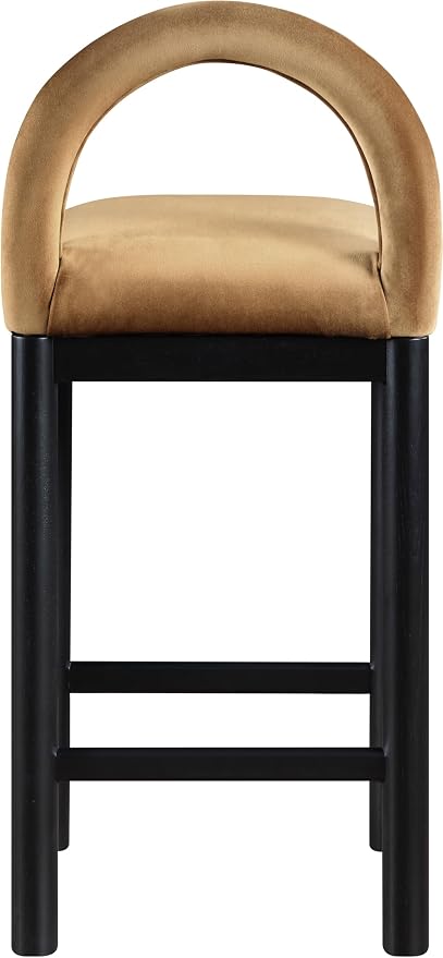 Meridian Furniture 11035Saddle-C Conrad Collection Art Deco Counter Stool - Image 6