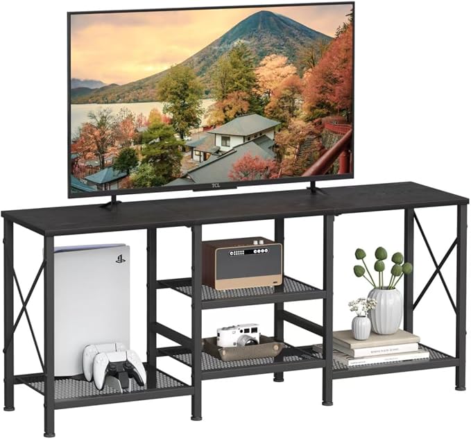 JARHETUN TV Stand for 55 Inch TV, Entertainment Center by JARHETUN