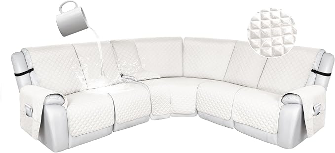 HDCAXKJ 100% Waterproof Reclining Sectional Couch Covers L Shape Recliner Sofa by HDCAXKJ