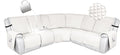 HDCAXKJ 100% Waterproof Reclining Sectional Couch Covers L Shape Recliner Sofa by HDCAXKJ