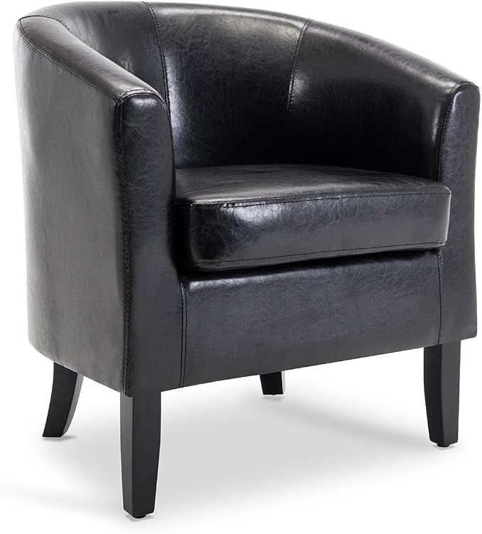 BELLEZE Accent Barrel Chair, Club Tub Sofa Corner Chair - Image 7