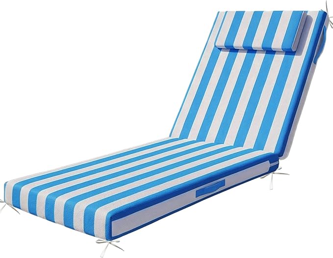 Outdoor Chaise Lounge Cushions, 71x21 Inch Olefin Water & Fade Resistant Pool by Unknown