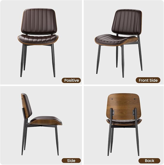 YaFiti Dining Chairs Set of 2, Mid Century Modern Dining Room Kitchen Chairs - Image 6
