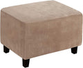 Ottoman Cover, Stretch Rectangle Velvet Ottoman Slipcovers of Foot Stool by LiveGo