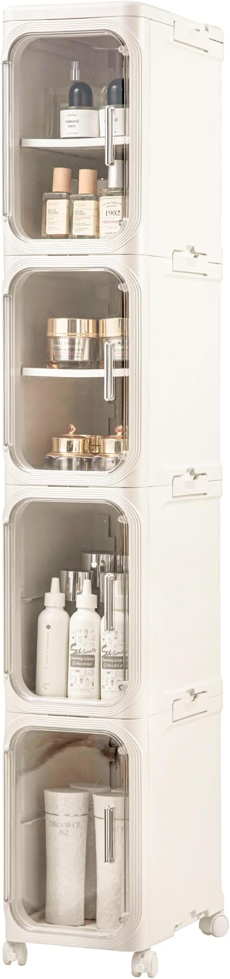 4-Tier Tall Narrow Storage Cabinet, Slim Bathroom Storage Cabinet by Lifelongpal