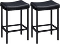 HOOBRO Bar Stools, Counter Height Stools, Saddle Barstools by HOOBRO