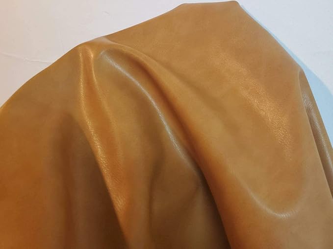 NAT Leathers | Caramel Light Tan Nude Beige Soft Faux Vegan Leather PU {Peta - Image 5