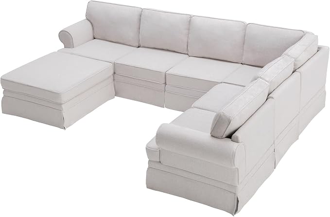 109.4" Fabric Upholstered Modular Sofa Collection, Modular Customizable - Image 7
