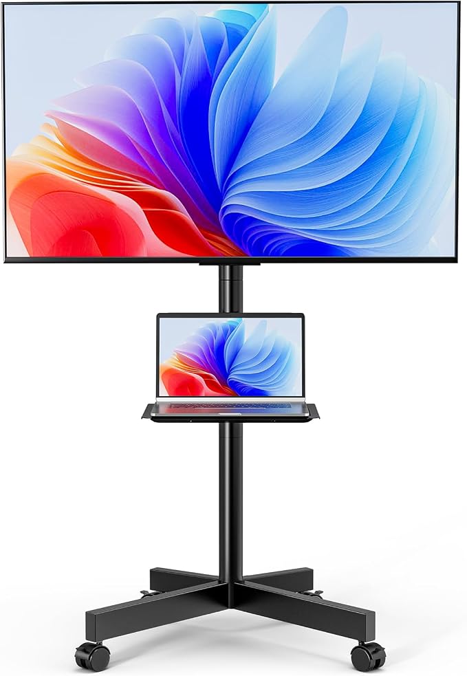 Mobile TV Stand for 23-65 Inch LCD LED Flat/Curved Panel Screen TVs, Height by Unknown