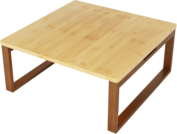 soges Small Foldable Coffee Table, Wooden Low Table - Image 7