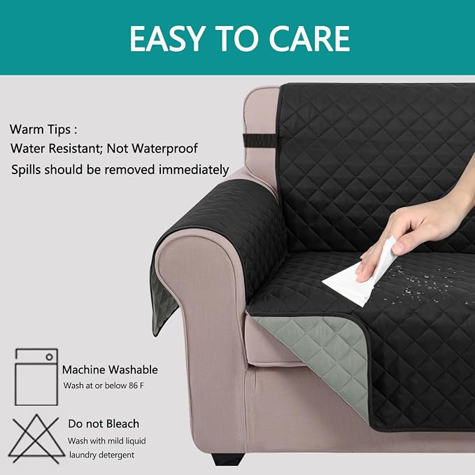U-NICE HOME 4 Seater Sofa Cover 91 Inch Large Couch Covers - Image 5